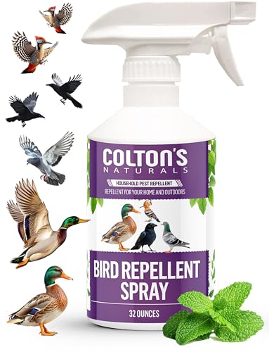 Bird Repellent Spray (32 OZ) Deter Birds from Outdoor Surfaces,