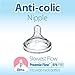 Dr. Brown's Natural Flow Preemie Flow Wide-Neck Baby Bottle Silicone Nipple, Slowest Flow, 0m+, 100% Silicone Bottle Nipple, 6 Pack