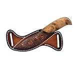 TOURBON Leather Fixed Blade Knife Sheath for Belt EDC Pocket Knife Holder Handmade Gift for Men