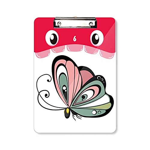 Dossier à tête plate bloc-notes d'apprentissage A4 papillon cartoon mignon