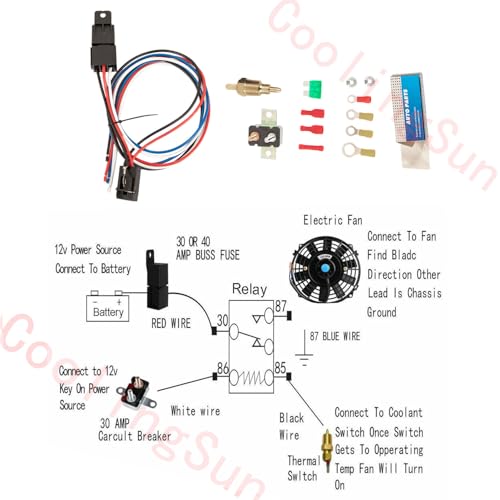 COOLINGBEST 4 Row Aluminum Radiator Replacement for 1985-1996 Ford F150 F250 F350 Bronco L6 Radiators Electric Fan Shroud Thermostat Kit Combo 1986 1987 1988 1989 1990 1991 1992 1993 by COOLINGBEST - Image 8