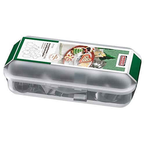 Foto von Original Kaiser Ausstechformen Weihnachten 11-teilig, mit Aufbewahrungabox, Keksausstecher, Plätzchen Ausstecher, Cookie Cutter, zum Ausstechen von Plätzchen/ Keksen/ Fondant, 23.4 x 12.5 x 7.1 cm