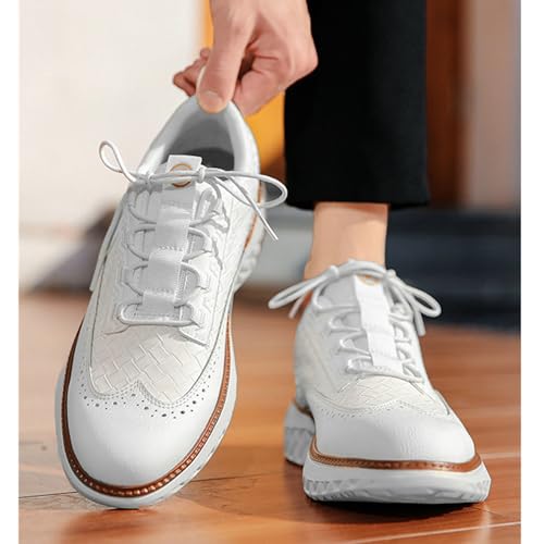 SywzX&xfybz Men's Lace up Loafers Shoes Soft Bottom Anti Slip Men Driving Shoes Breathable Lightweight Sneakers2