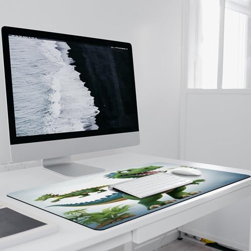 Tapis de bureau imperméable dinosaure grand format pour protéger le plan de travail de gaming