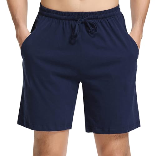 Irdcomps Kurze Schlafanzughose Herren Pyjamahose Schlafshorts Baumwolle Schlafhose Männer Bermudahose Freizeithose Short...