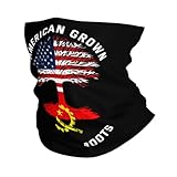 sciarpa a tubo american grown with angolan roots angola flag fascia per capelli lavabile passamontagna per yoga, escursionismo, motocicletta