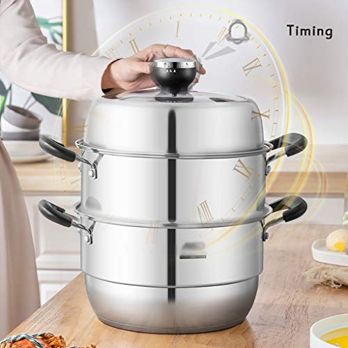 Marmite à soupe multicouche 26-30 cm pour cuisson simultanée gaz et induction