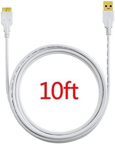 Getwow Samsung Galaxy S5 / Note 3 Ultra Long 3M / 10-Foot Superspeed USB 3.0 Charge and Data Sync Cable (White)
