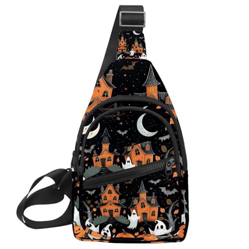 Mochila cruzada de Halloween antirrobo bolso de pecho seguro 11.8in
