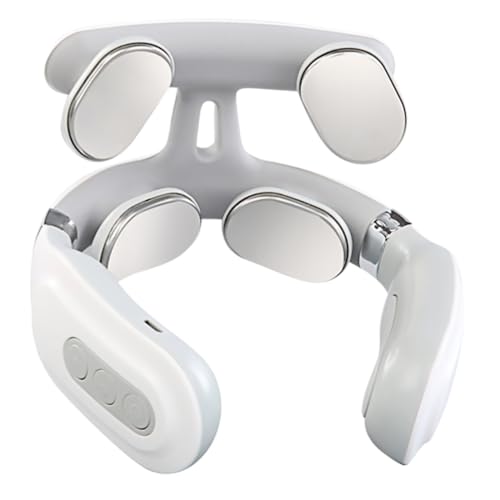 Masseur cervical électrique 4 têtes en ABS blanc pour le cou