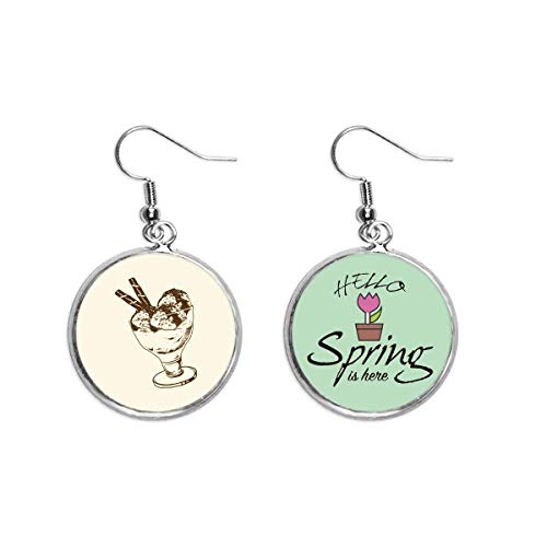 Pendientes de bola de cristal marrón chocolate para primavera