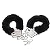 Onebest Soft Steel Fuzzy Furry Cuffs Working Metal Handcuffs (Black)