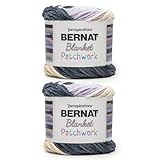 Bernat Blanket Patchwork Fresh Laundry Yarn - 2 Pack of 300g / 10.5oz - 100% Polyester - #6 Super Bulky - 220Yards - Knitting/Crochet