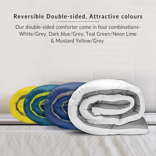 The Sleep Company Reversible Comforter | Grey & White | Single - Image 8