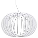 Produktbild EGLO Pendelleuchte Stellato 2, 1 flammige Hängelampe Vintage, Modern, Hängeleuchte aus Stahl, Holz und Glas in Weiß, Esstischlampe, Wohnzimmerlampe hängend mit E27 Fassung, Ø 70 cm