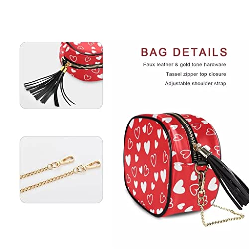 XBDBFD Bolsos de Verano Mini Bolso de Mujer Cuero de PU Rojo Crossbodyr de Mujer Cadenas Tendencia (Color : A, Size : 19 * 15 * 9 cm)