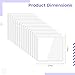 Bosreroy 100 Pcs Storage Bin Pockets with Adhesive Labels, 3.7 X 2.4 in Clear Plastic Card Holders, Index Card Pockets for Home, Office, Boxes, Shelves Organization