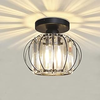 ZYDTRIP Chandelier Crystals Ceiling Lighting Fixtures, Small LED Flush Mount Ceiling Light for Kitchen Hallway Dining Rooms Living Rooms Bar