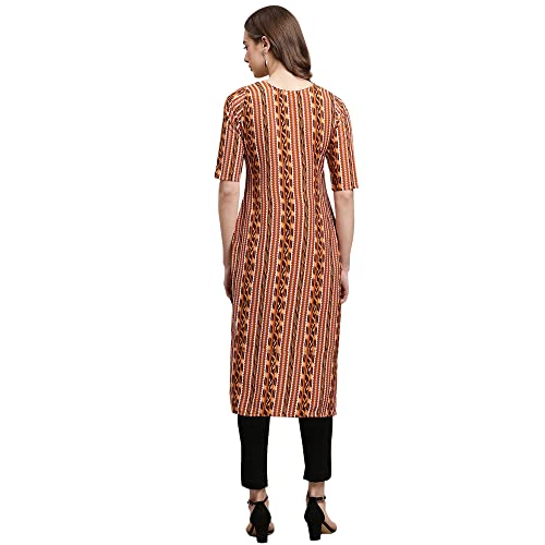Image of Pinkmint Women's Crepe Digital Print Straight Kurta