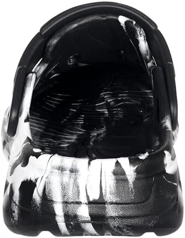 Gaatpot Unisex Arch Support Garden Clogs,Black White,9.5-10.5 W/8-9 M - 5