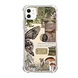 Aesthetic Butterfly Collage Phone Case Compatible with iPhone 11, Fairy Naturecore Collage Cover for Teens Men Women, Trendy TPU Bumper Clear Case Cover for iPhone 11