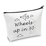 TSOTMO Inspired Gift Wheels up in 30 Makeup Bag Fans Gift (Wheels fluorescent)