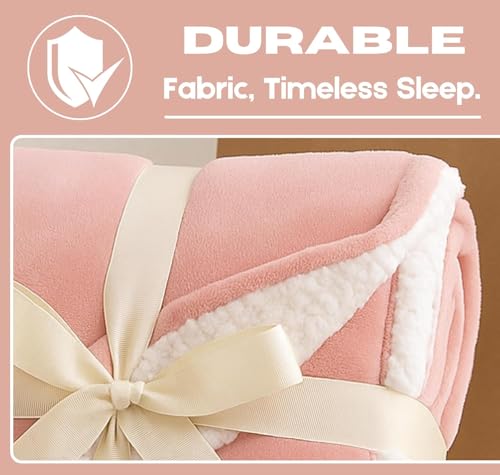 Image of VAS COLLECTIONS Baby Blanket Gift Set | 2-Layer Flannel & Sherpa Wrapping Sheet | Ultra Soft & Cozy | Newborn Boys & Girls | All-Season AC Blanket (130x105 cm, 800 g) (Gift Pink, Baby (800g))