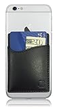 CardBuddy Deluxe: Leather Credit Card Holder Stick-On Wallet for iPhone & Android Smartphones, Black
