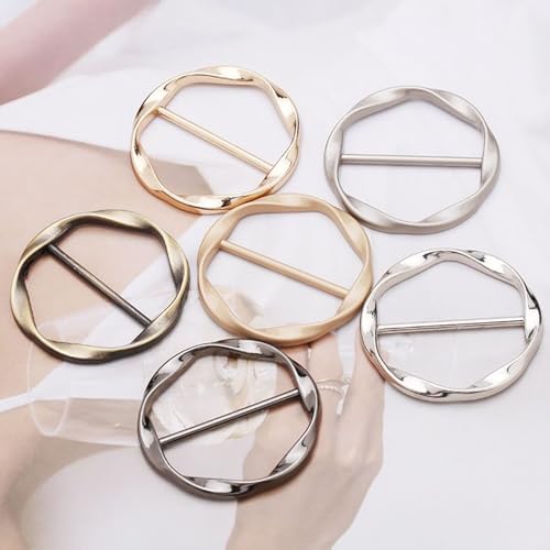 HUTRADE 6 Stück Damen Metall T Shirt Clip - Hochwertige Brosche für Kleidung - Einfache und Praktische Schnallen - Das Perfekte Geschenk - Vielseitige Brosche für Damen