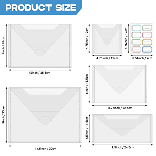 Image of BAOFALI 50 Pieces Stamp & Die Storage Pockets 96 Label Stickers 5 Sizes Scrapbooking Storage Die Cuts Storage for Storage Card Making DIY Scrapbooking Paper, Cutting Dies Stencil Stamp Crafts Storage
