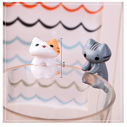 Besportble 6Pcs Mini Cats Miniature Micro Cute Garden Miniatures Craft Fairy Decor For Garden Home Micro Landscape Diy Succulent Bonsai #TOP7