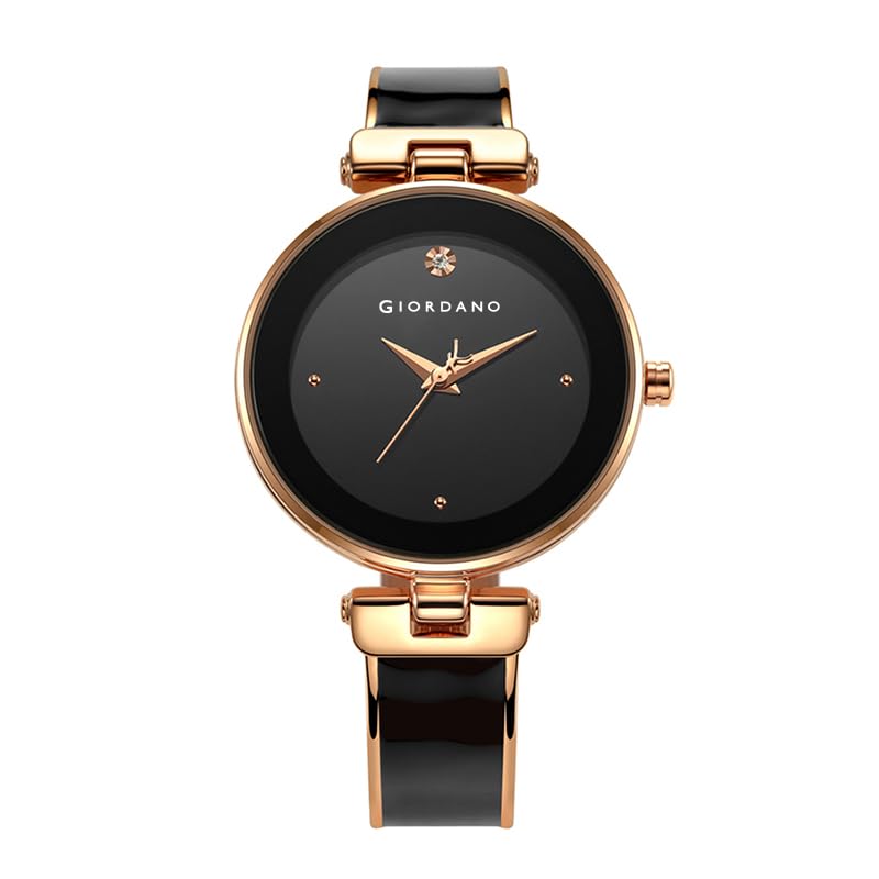 Image of Giordano Designer Analog Watch for Women - Glossy Round Dial & Bracelet Style Stainless Steel Strap
