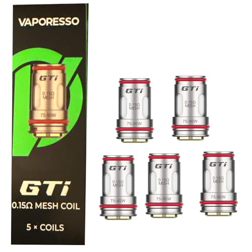 Vaporesso GTi Mesh Coil 0.15ohmHead Vaporizer (75-90W) For E Cigarette iTank Pod Target 80/100/200 Kit No Nicotine (GTi Mesh coil 0.15ohm)