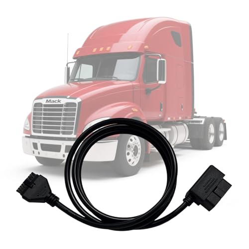 VZG OBD2 16 Pin to 10 Pin Adapter Cable for PT30 HOS ELD Logbook,Compliant ECM w/DOT,Compatible with OBD 16pin Diagnostic Connector,Work for Freighliner/Kenworth/Peterbilt/Westernstar Truck