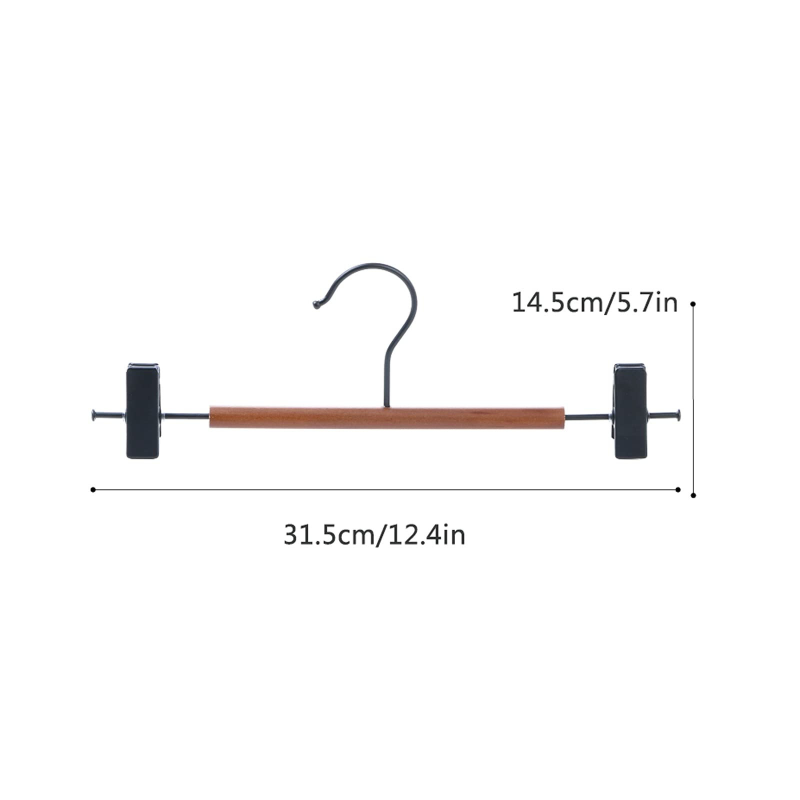 Perchas de ropa Pantalones Pantalones 10 Paquete, Pantalones de plástico delgados de trabajo pesado, resbalones acordados con clips de pellizco, perchas de falda, perchas de clip for pantalones Almace