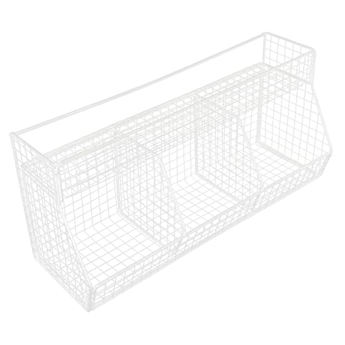 Cesta de pared para frutas y verduras de acero inoxidable con 3 compartimentos 2