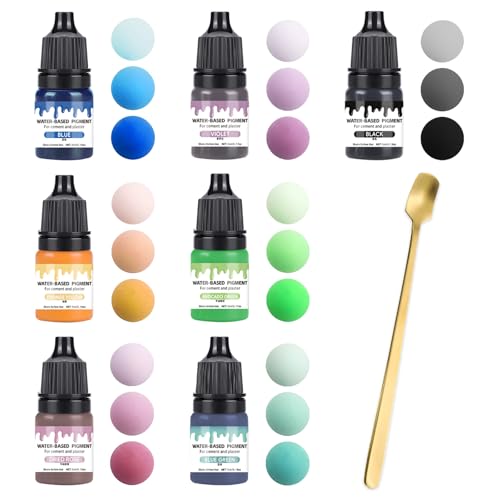 Hyleara Farbpigmente für Gießpulver, 7 Farben Gießpulver Farbe, Farbpulver für Gips zum Gießen, DIY Produktion Zementbeschichtung Farbige Pigmente 5ML Hyleara Farbpigmente für Gießpulver, 7 Farben Gießpulver Farbe, Farbpulver für Gips zum Gießen, DIY Produktion Zementbeschichtung Farbige Pigmente 5ML