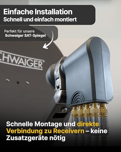 SCHWAIGER Octo LNB digital Sun Protect I Low Noise Blockconverter für 8 Teilnehmer I ohne...