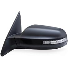 Fit System Driver Side Mirror for Nissan Altima Sedan, Textured Black, PTM Cover, w/Turn Signal, Foldaway, Power