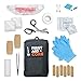 Uncharted Supply Co. First Aid Core – Travel-Size First Aid Kit with 30+ Pieces, Water-Resistant Nylon Pouch, MOLLE Attachment & Labeled Pockets – Compact Emergency Kit for Purse, Locker, Bag