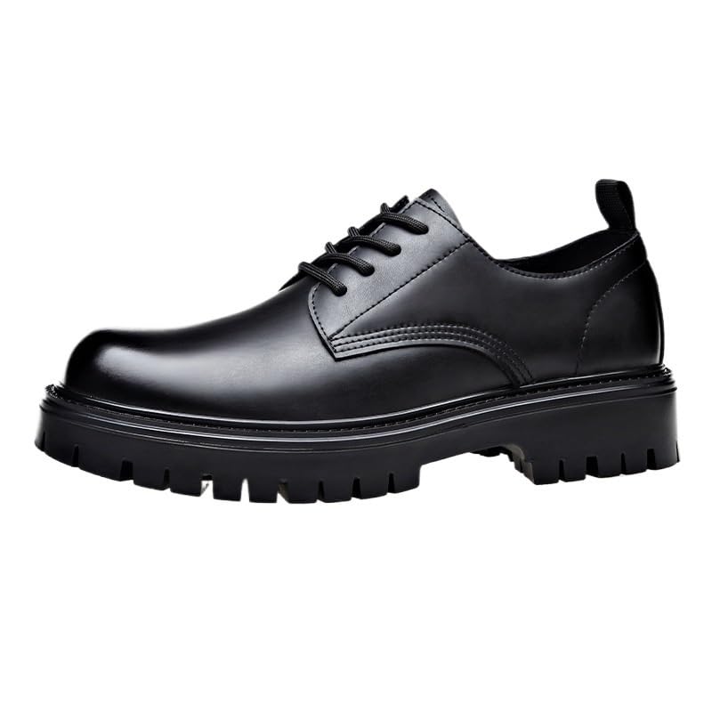 Men's Classic Lace-up Formal Oxfords Comfortable Non-Slip Low Top Business Work Shoes Mens Casual Walking Shoes Office Flats