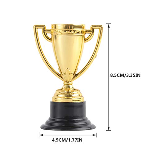 Gadpiparty 24 peças troféus premiados vencedores mini troféus de plástico troféus para lembrancinhas
