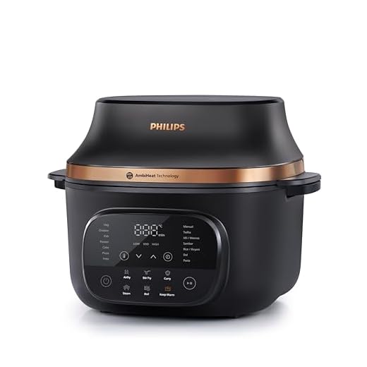 Philips OneChef Smart All in One Cooking Device | 33-in-1 Functions (Air Fry, Stir Fry, Steam, Boil and Curry) | AmbiHeat Technology for Perfect Indian Cooking | 6L Capacity | 2 years Warranty