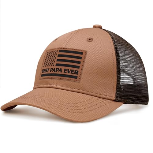 Image of Papa Gifts from Grandkids American Flag Cap Papa Hat for Grandpa