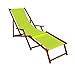 Erst-Holz Chaise Longue de Jardin Vert Pistache avec Repose-Pieds, chilienne, Bain de Soleil Pliant 10-306F