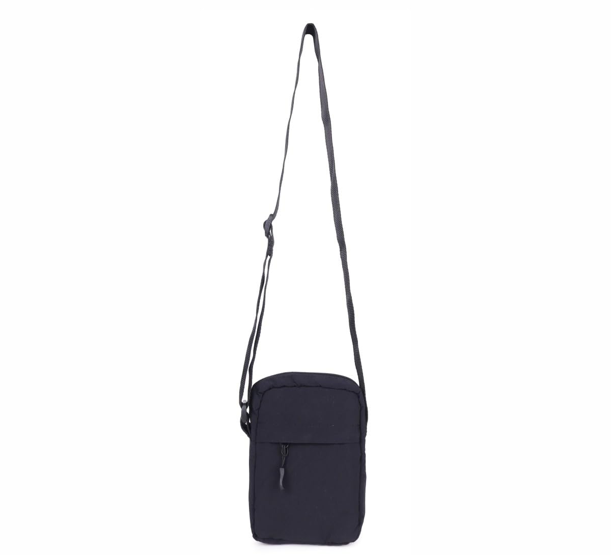 Lightweight Black Rectangle Multicompartment Crossbody Bag-image-8