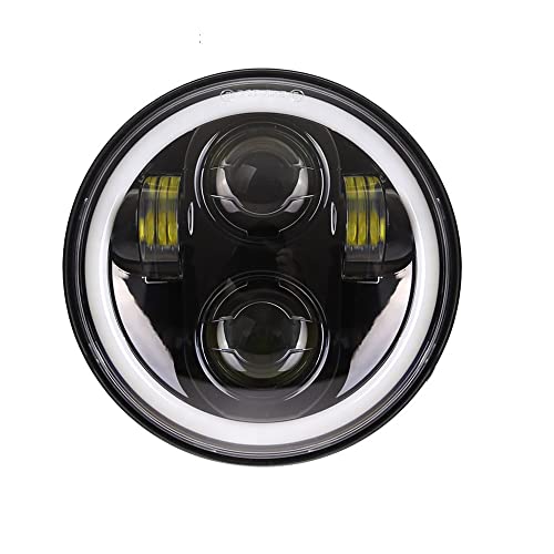 ZULOW faro de motocicleta 5,75 LED faro Halo 5-3/4 motocicleta faro blanco DRL ámbar señal de giro Para Harley Dyna Sportsters XL hierro 883 1200 Para Indian Scout