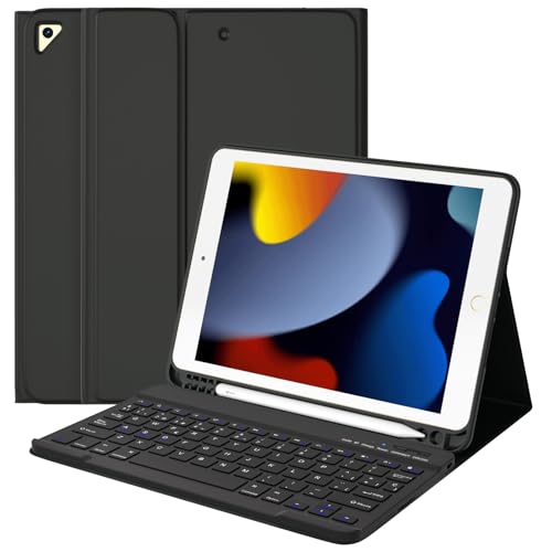 Ya en manzanajugosa.com: TQQ Funda Teclado iPad 9 generación con Porta lápices Incorporado, Desmontable Español Ñ Teclado para iPad 10.2" 9ª/8ª/7ª Gen, iPad Pro 10.5" 2017, iPad Air 3 2019