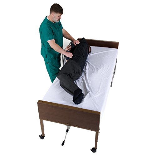 Patient Aid 28" X 28" Tubular Reusable Slide Sheet With Handles | For Patient Transfers, Turning, And Repositioning In Bed | Sliding Draw Sheets To Assist Moving Elderly And Disabled #TOP1