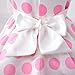 DreamHigh Girls Toddlers Polka Dot Skirt Cap Sleeves Flowers Girl Vintage Bow Dress with Headband Pink 4T